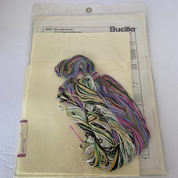 Bucilla Counted Cross Stitch Our Little House Complete New Unopened - Picture 2 of 2